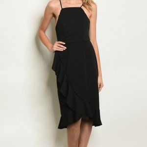 black spagetti strap dress